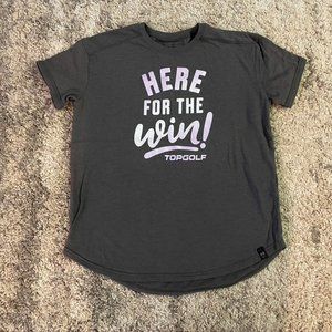 Gray TOP GOLF Glitter Top Shirt Girls sz Large